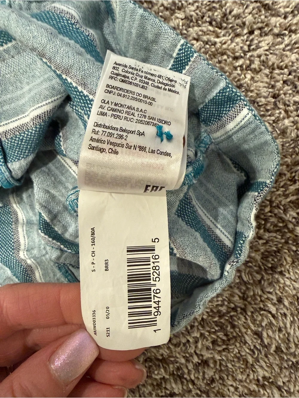 Roxy Striped Button Front Mini Dress Small Blue White Cotton Sleeveless Pockets - Picture 6 of 15
